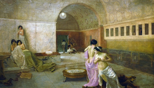 No Caldarium, pintado por Pedro Weingartner 1900